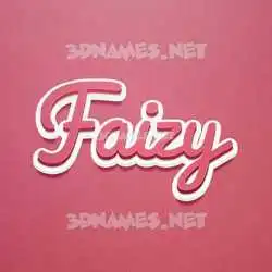 faizy in Red Scribble style - 3D name wallpaper