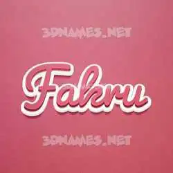fakru in Red Scribble style - 3D name wallpaper