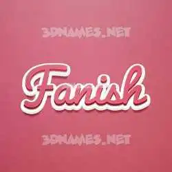 fanish in Red Scribble style - 3D name wallpaper