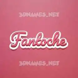 fantoche in Red Scribble style - 3D name wallpaper