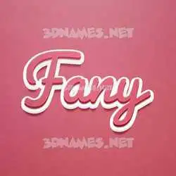 fany in Red Scribble style - 3D name wallpaper