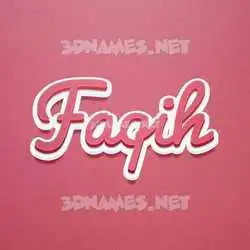 faqih in Red Scribble style - 3D name wallpaper
