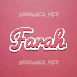 farah in Red Scribble style - 3D name wallpaper
