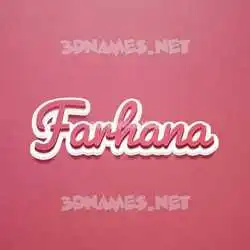 farhana in Red Scribble style - 3D name wallpaper