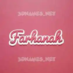 farhanah in Red Scribble style - 3D name wallpaper