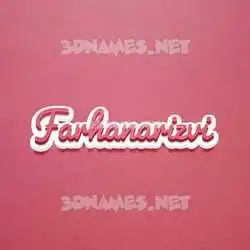 farhanarizvi in Red Scribble style - 3D name wallpaper