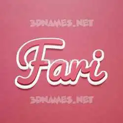 fari in Red Scribble style - 3D name wallpaper