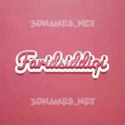 faridsiddiqi in Red Scribble style - 3D name wallpaper