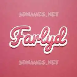 farlyd in Red Scribble style - 3D name wallpaper