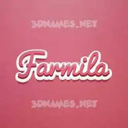 farmila in Red Scribble style - 3D name wallpaper