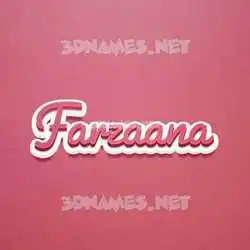farzaana in Red Scribble style - 3D name wallpaper