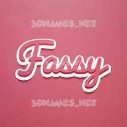 fassy in Red Scribble style - 3D name wallpaper
