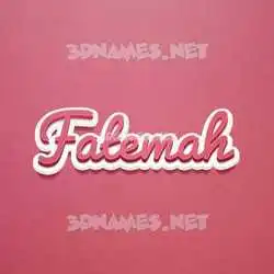fatemah in Red Scribble style - 3D name wallpaper
