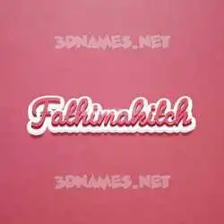fathimakitch in Red Scribble style - 3D name wallpaper