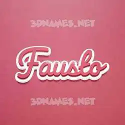 fausto in Red Scribble style - 3D name wallpaper