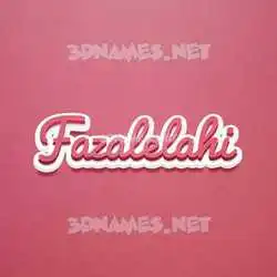 fazalelahi in Red Scribble style - 3D name wallpaper