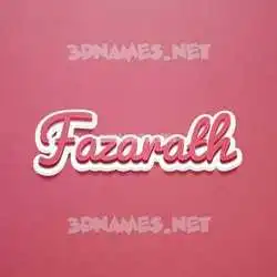 fazarath in Red Scribble style - 3D name wallpaper