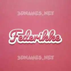 federikke in Red Scribble style - 3D name wallpaper