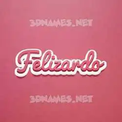 felizardo in Red Scribble style - 3D name wallpaper