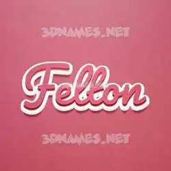 felton in Red Scribble style - 3D name wallpaper
