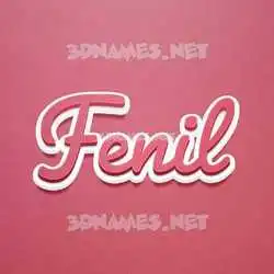 fenil in Red Scribble style - 3D name wallpaper