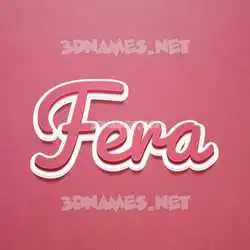 fera in Red Scribble style - 3D name wallpaper