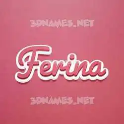 ferina in Red Scribble style - 3D name wallpaper