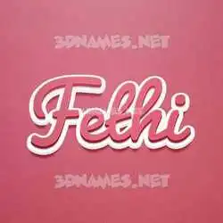 fethi in Red Scribble style - 3D name wallpaper