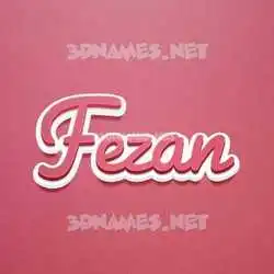 fezan in Red Scribble style - 3D name wallpaper