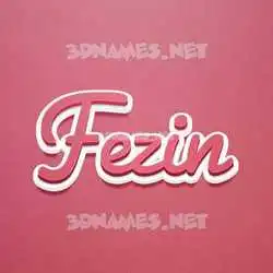 fezin in Red Scribble style - 3D name wallpaper