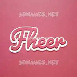 fheer in Red Scribble style - 3D name wallpaper