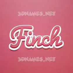 finch in Red Scribble style - 3D name wallpaper