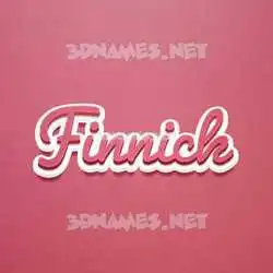 finnick in Red Scribble style - 3D name wallpaper