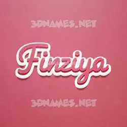 finziya in Red Scribble style - 3D name wallpaper
