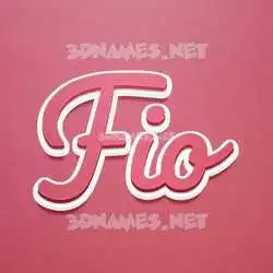 fio in Red Scribble style - 3D name wallpaper