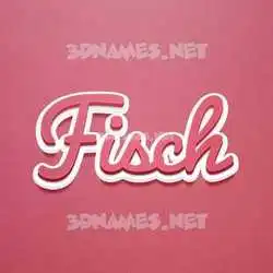 fisch in Red Scribble style - 3D name wallpaper