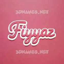 fiyyaz in Red Scribble style - 3D name wallpaper