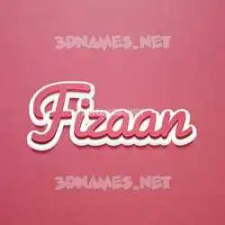 fizaan in Red Scribble style - 3D name wallpaper