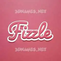 fizzle in Red Scribble style - 3D name wallpaper