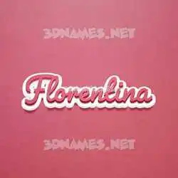 florentina in Red Scribble style - 3D name wallpaper