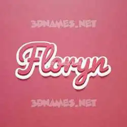 floryn in Red Scribble style - 3D name wallpaper