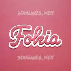 fokia in Red Scribble style - 3D name wallpaper