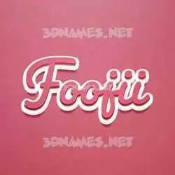 foojii in Red Scribble style - 3D name wallpaper