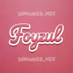 foyzul in Red Scribble style - 3D name wallpaper