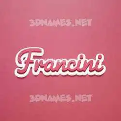 francini in Red Scribble style - 3D name wallpaper