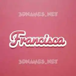 francisca in Red Scribble style - 3D name wallpaper