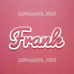frank in Red Scribble style - 3D name wallpaper