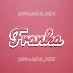 franka in Red Scribble style - 3D name wallpaper