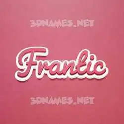 frantic in Red Scribble style - 3D name wallpaper