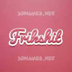 frikshit in Red Scribble style - 3D name wallpaper